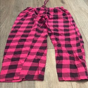 Just Love Pink and Black Buffalo Plaid Pajama Bottoms